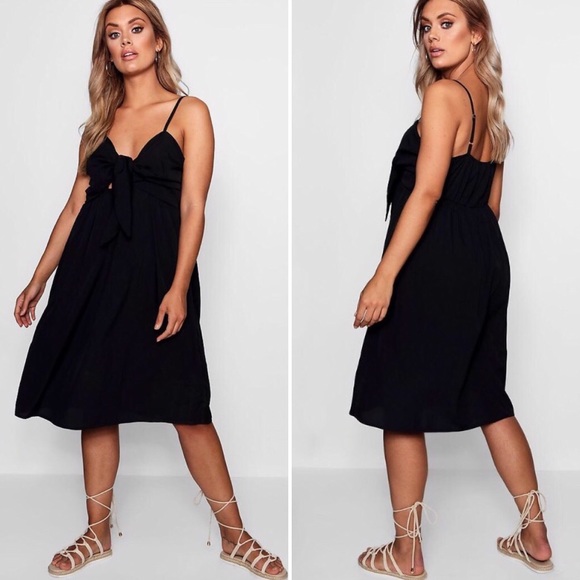 Boohoo Plus Dresses & Skirts - Boohoo Plus Laura Knot Front SwingDress Sz 14
